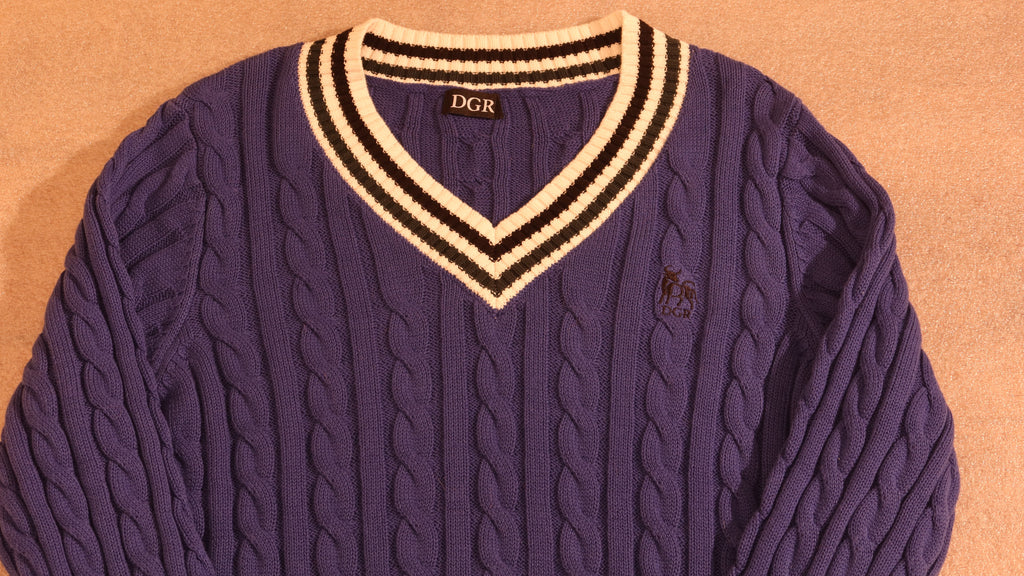 Cable-Knit Cotton Sweater - Marine Blue