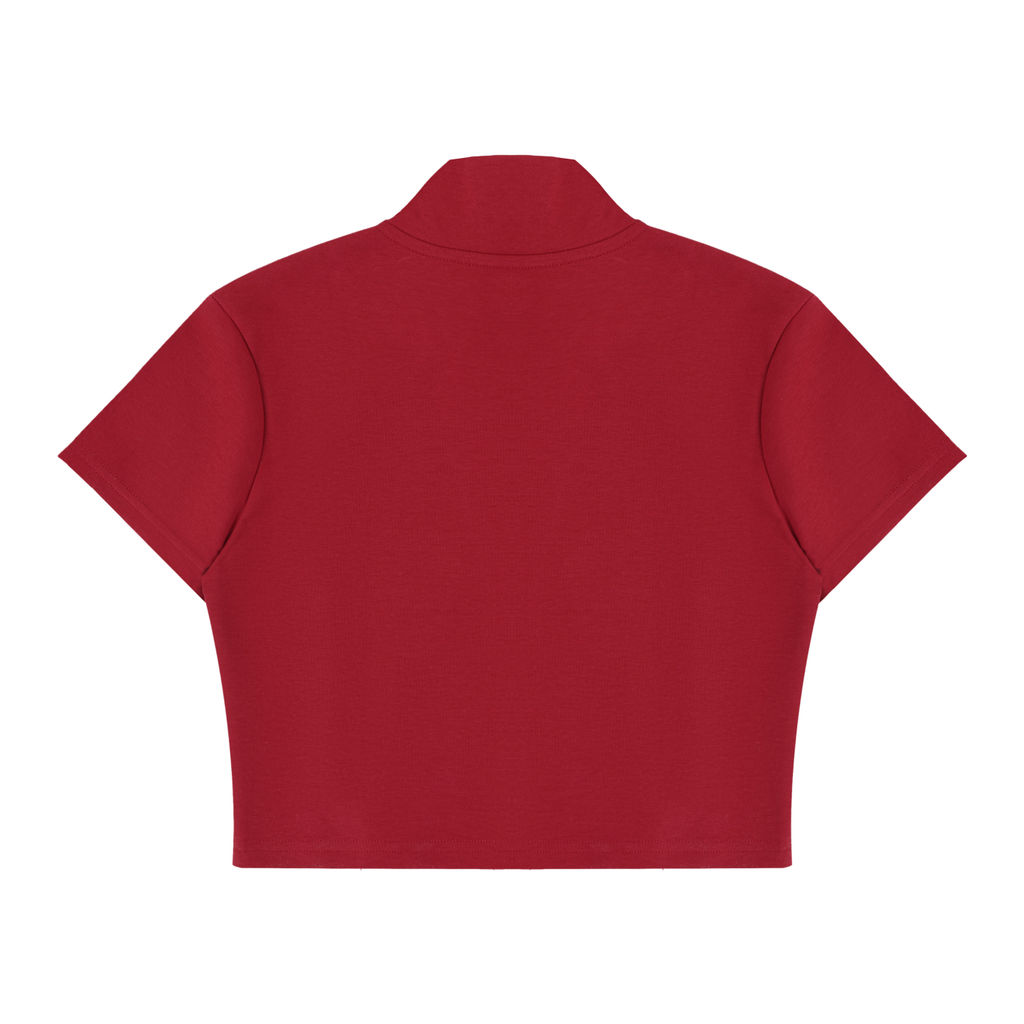 Cropped Zip-Up Tee