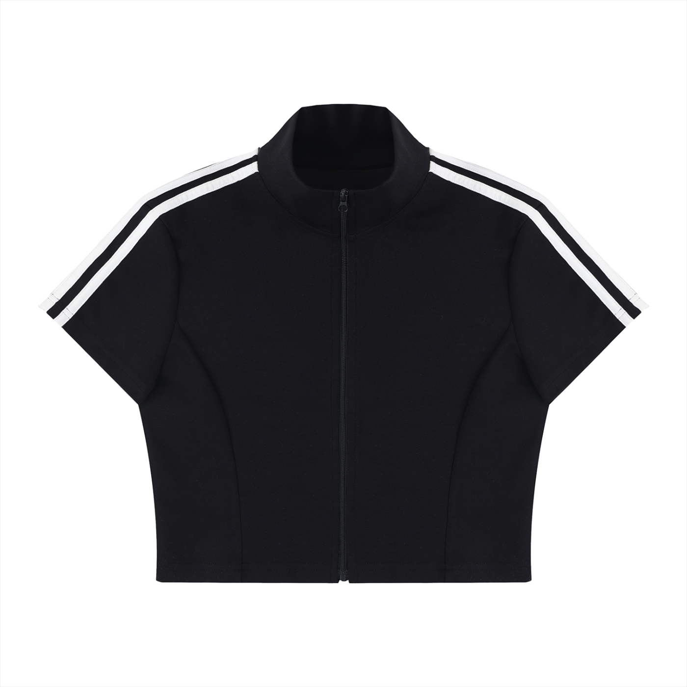Cropped Zip-Up Tee