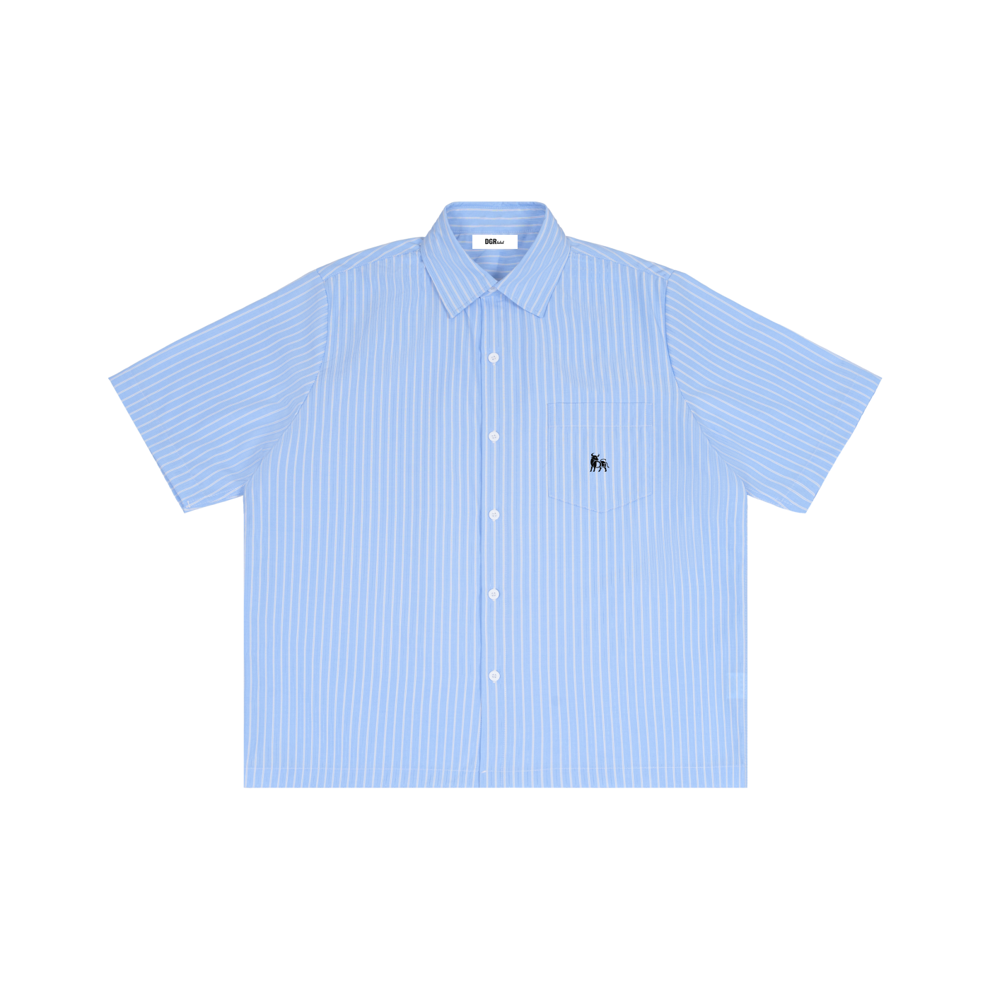 Striped Boxy Camp Shirt