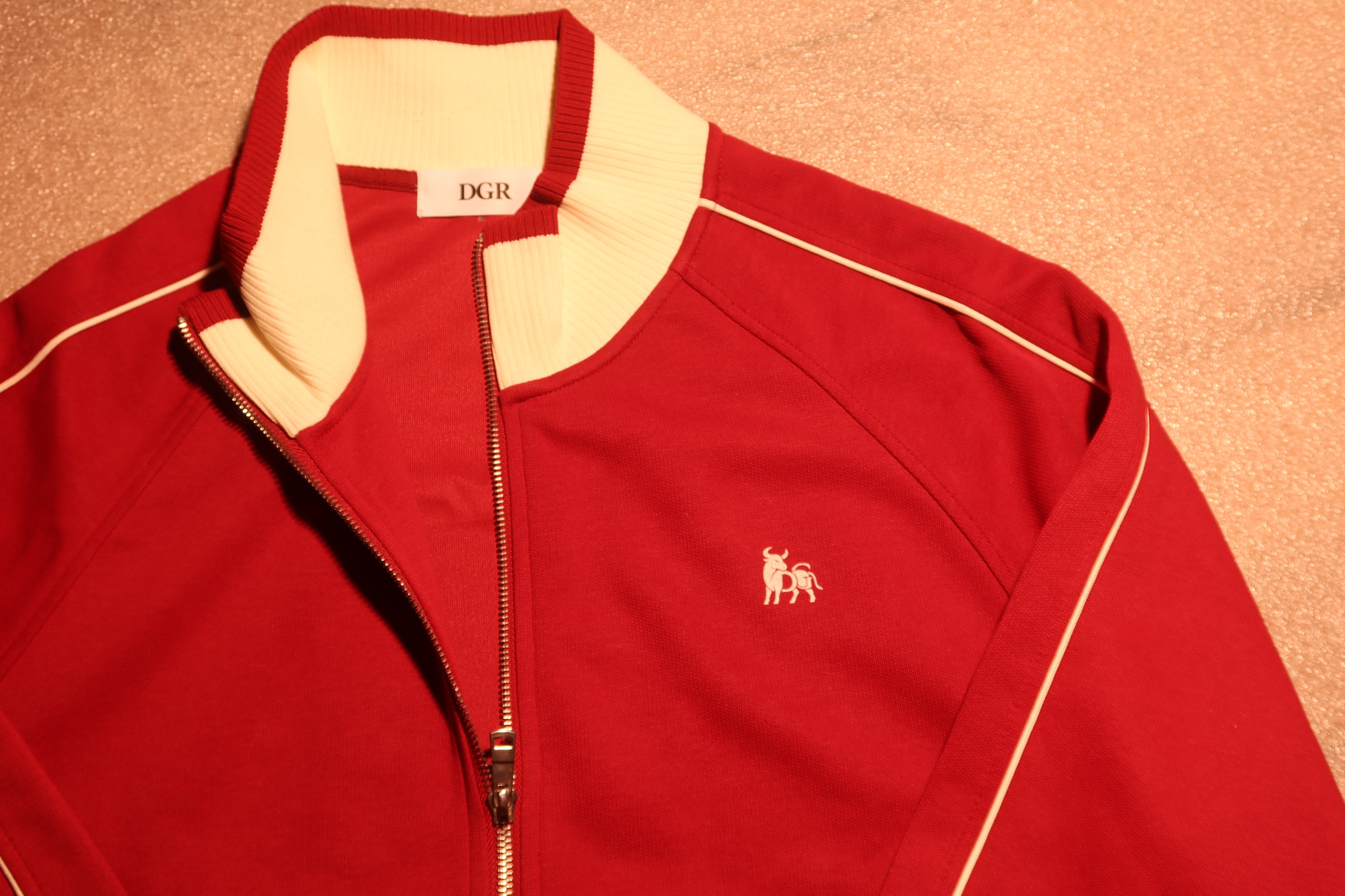 Vintage Track Jacket Black & Red