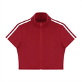 Cropped Zip-Up Tee