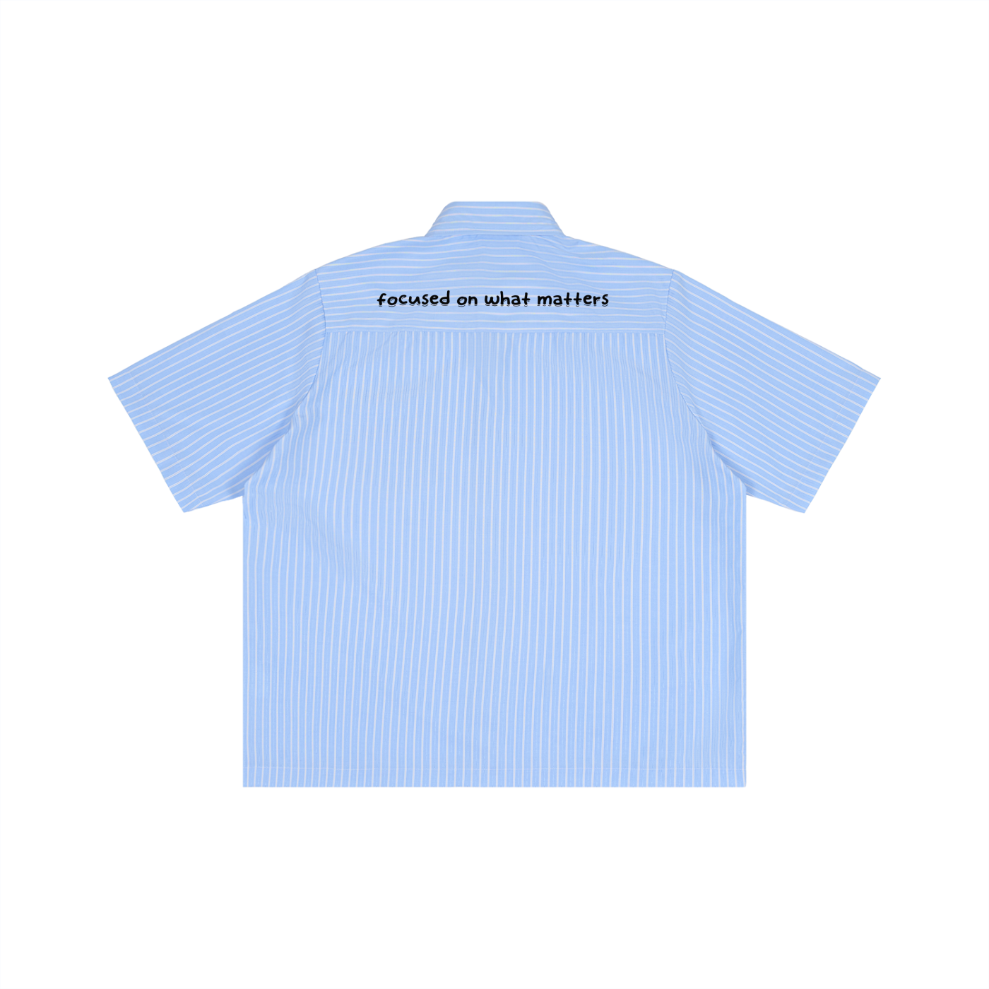 Striped Boxy Camp Shirt