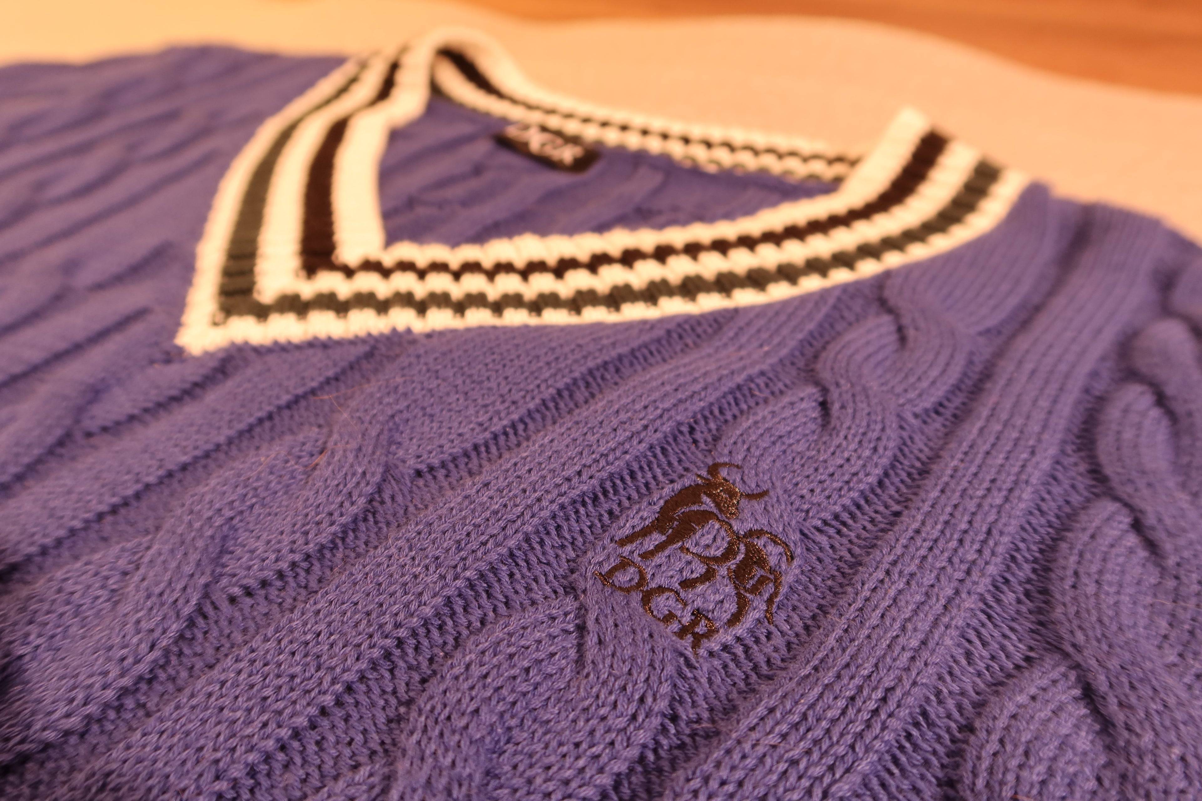 Cable-Knit Cotton Sweater - Marine Blue