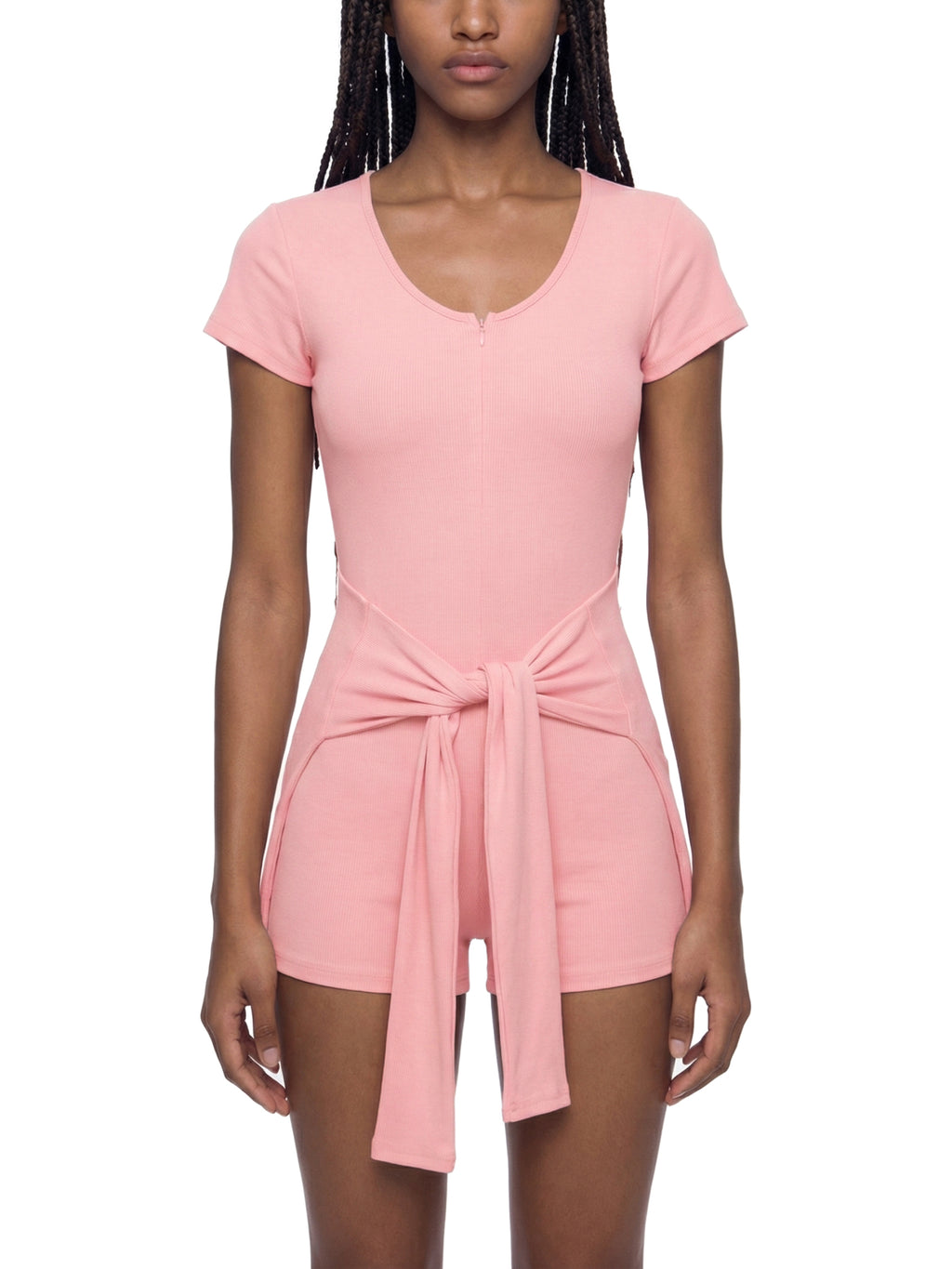 Cape Tie-Waist Romper
