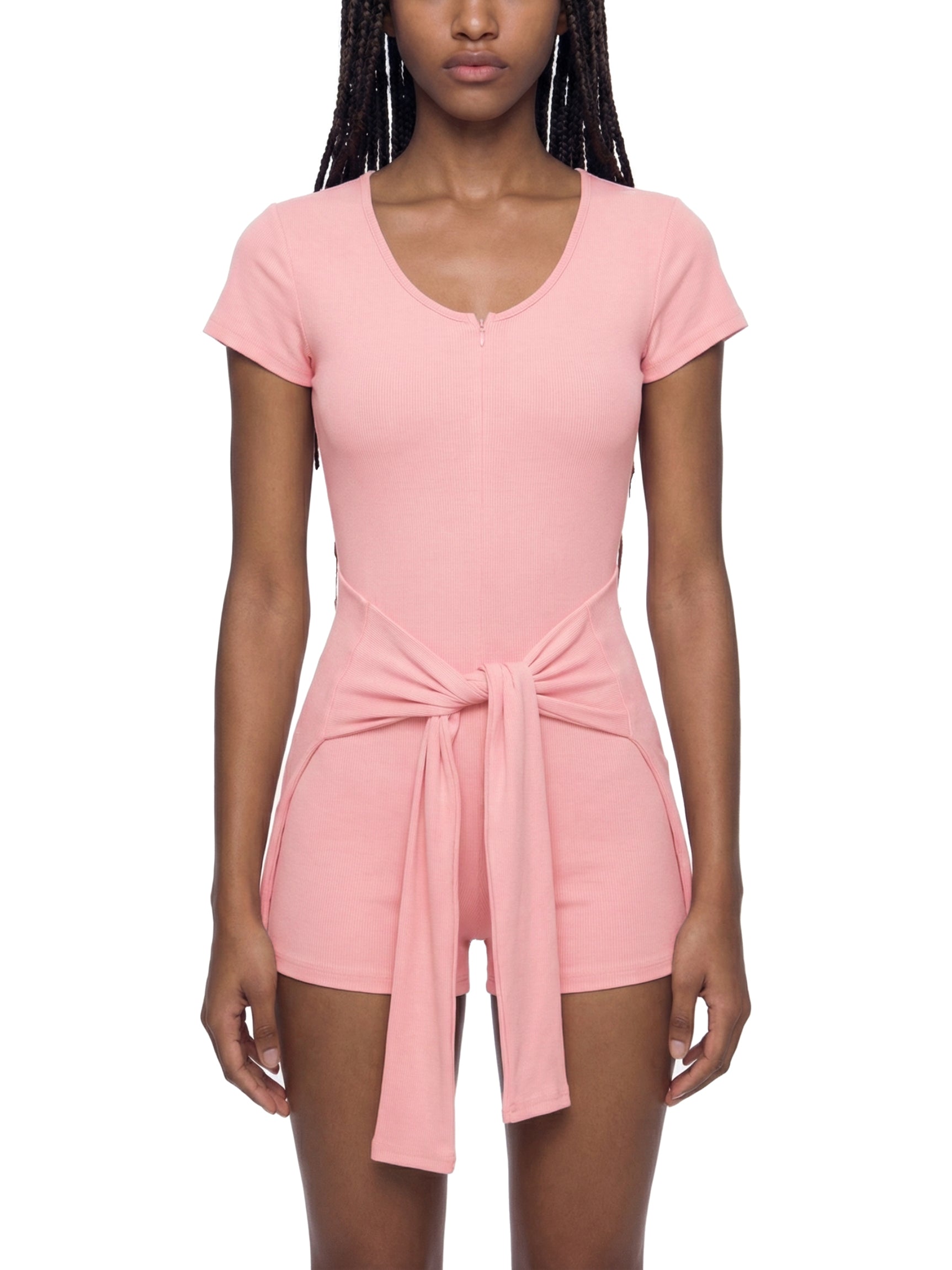Cape Tie-Waist Romper