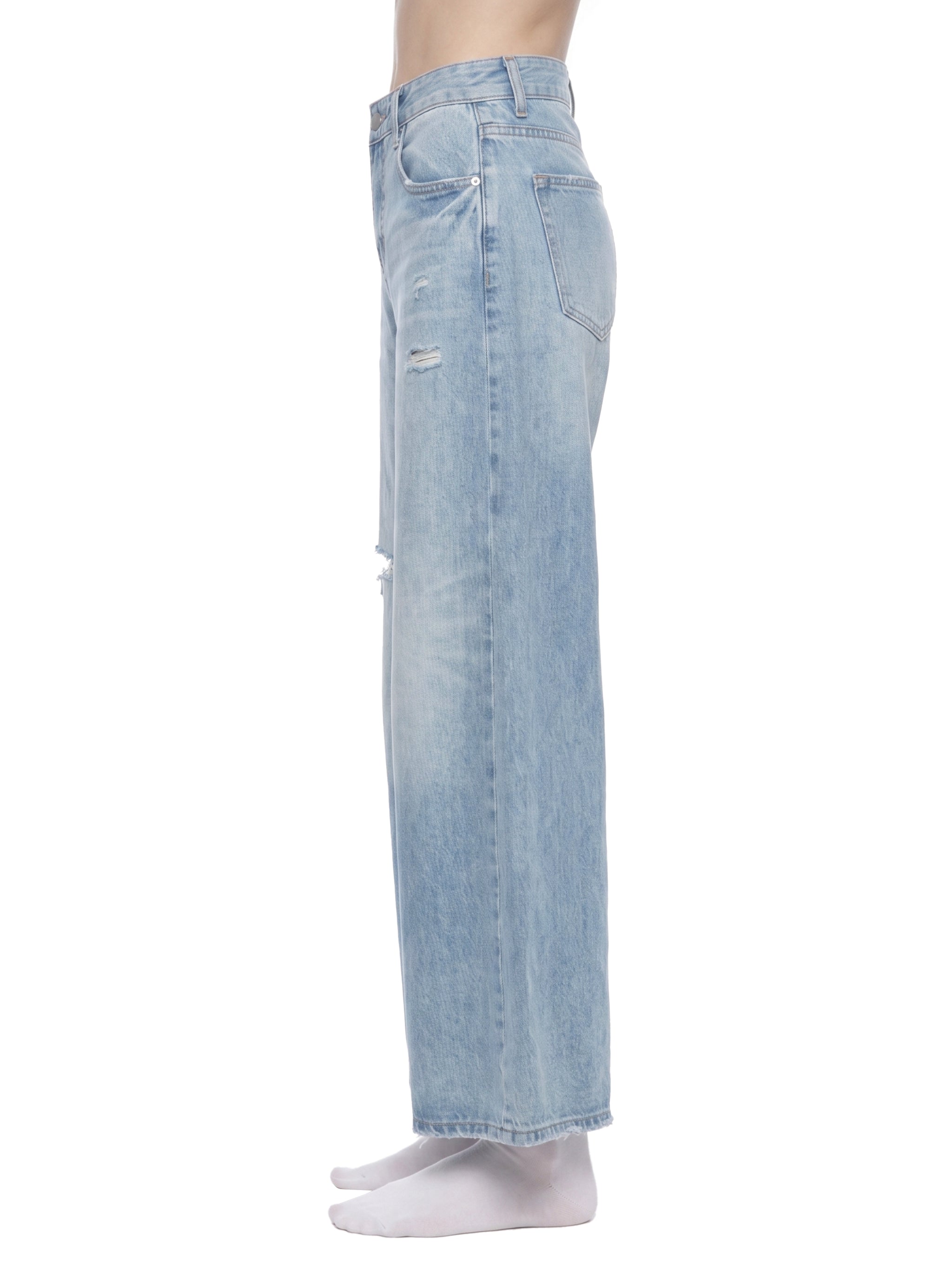 Vintage Wash Wide Leg Jeans
